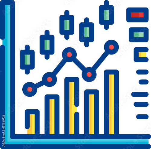trading illustration on a white background        