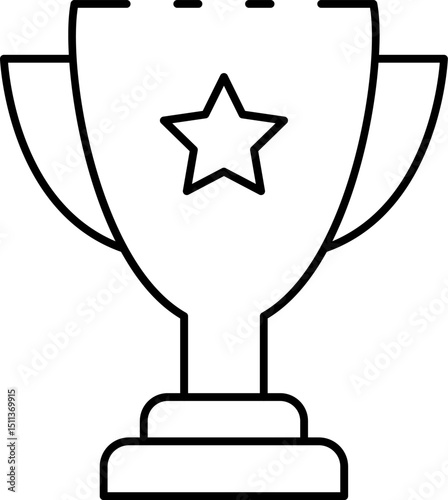 trophy illustration on a white background       