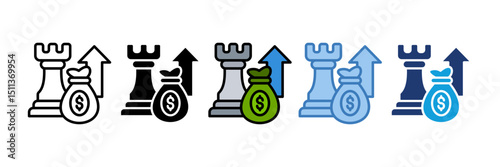 Investment Strategy Icon Element For Design
