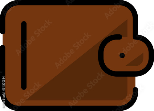 wallet illustration on a white background        