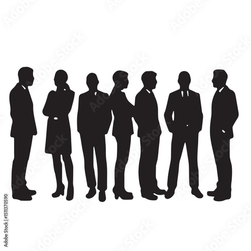 Business people, set of vector silhouettes
