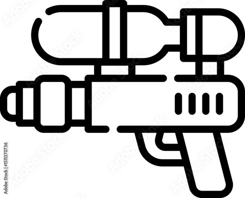 water gun illustration on a white background       