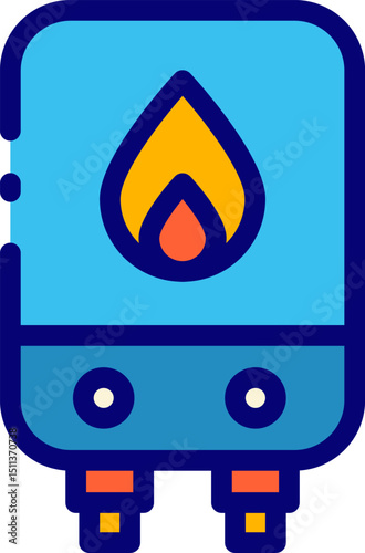 water heater illustration on a white background        