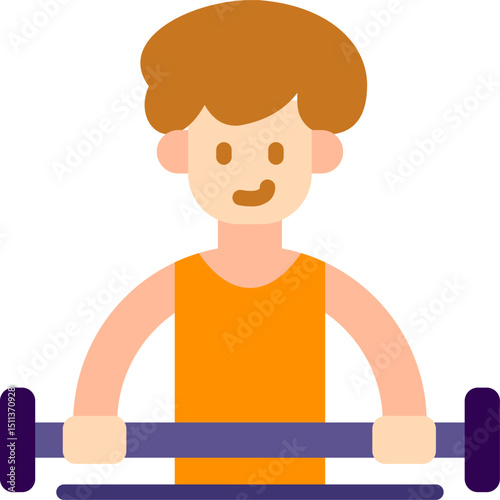 weightlifting illustration on a white background        