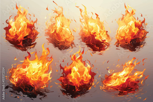 Flame heat fire abstract background black background