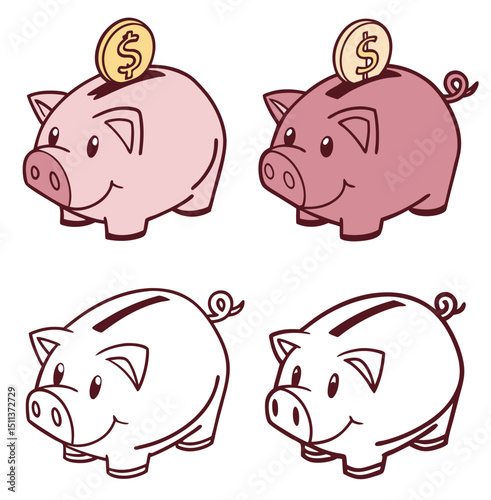 pink piggy bank