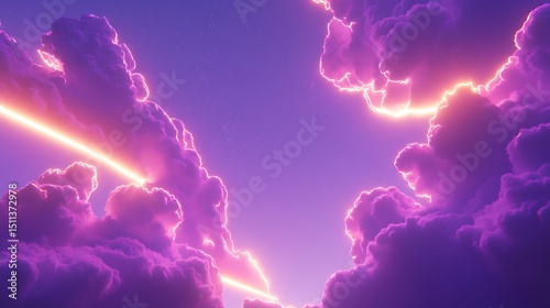 Purple clouds, vibrant sky