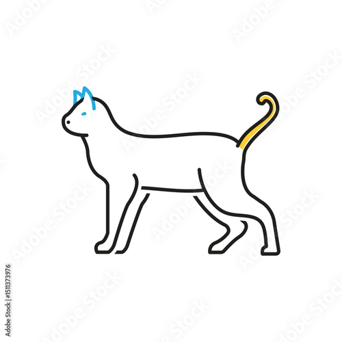 Multi color icon for cat