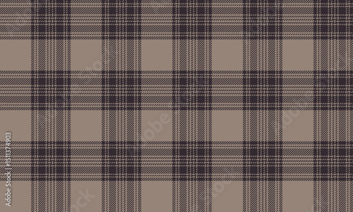 Seamless plaid fabric pattern, cream, brown, warm and classic feeling, suitable for designing clothes, skirts, pants, adding elegance and simple but outstanding style.
