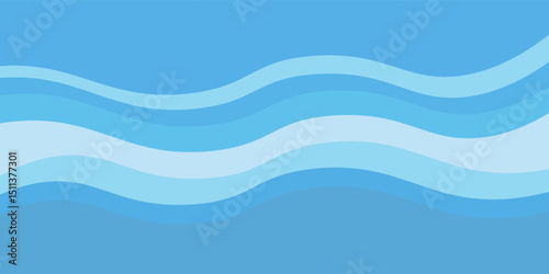 White wavy glowing lines on a blue background. Futuristic digital high-technology pattern background abstract suitable for banner