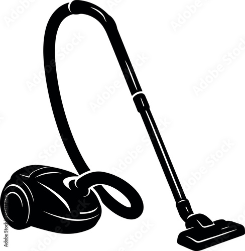 Vacuum Cleaner vector black silhouette print design