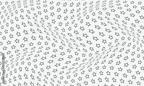 abstract simple black outline star wave pattern can be used background.
