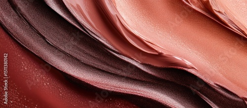 Abstract Swirls of Shimmering Lipstick Shades
