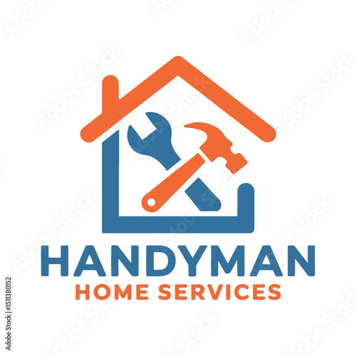 Home Repair Logo Design Vector, Real Estate Repair Logo Design