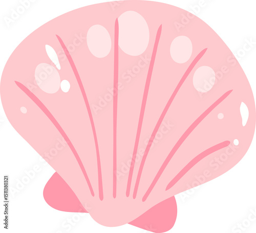 Illustration of Cartoon Seashell