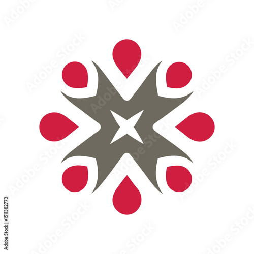 Geometric Floral Ornament