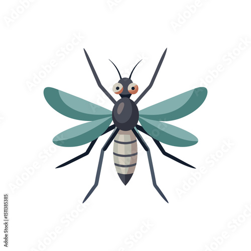 Flat and Minimal bungee jumper falling icon vector illustration isolated on white background