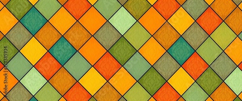 Seamless geometric diamond tile pattern in minimal style , graphic, clean