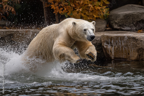 A captivating of a polar be...