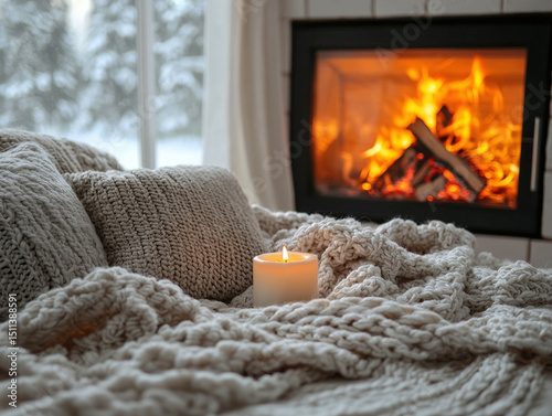 A cozy living room with a r...