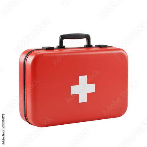 Emergency First Aid Kit: Essential Medical Supplies for Preparedness isolated on transparent background