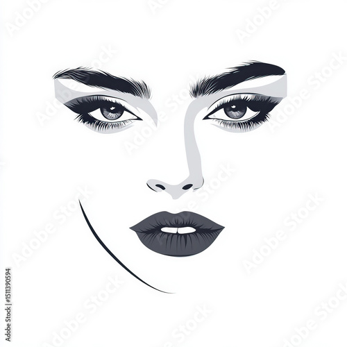 lady face silhouette , blac...