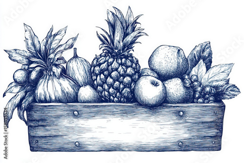 fruit and veg sketch