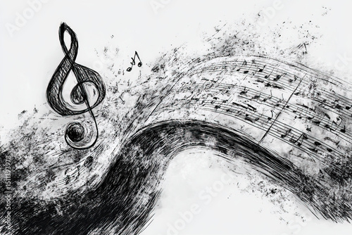music notes sketch