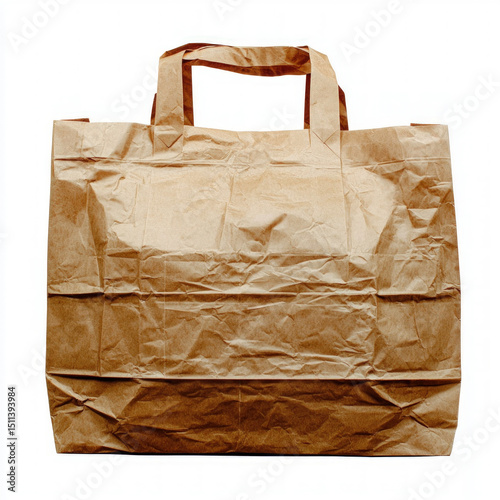 paper shopping bag isolated