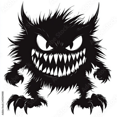 scary monster silhouette , ...