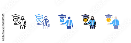 Tuition Multi Style Icon Set
