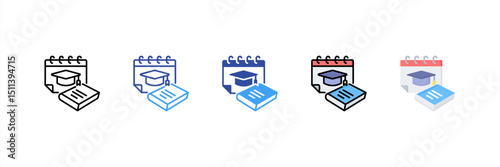 Academic Multi Style Icon Set