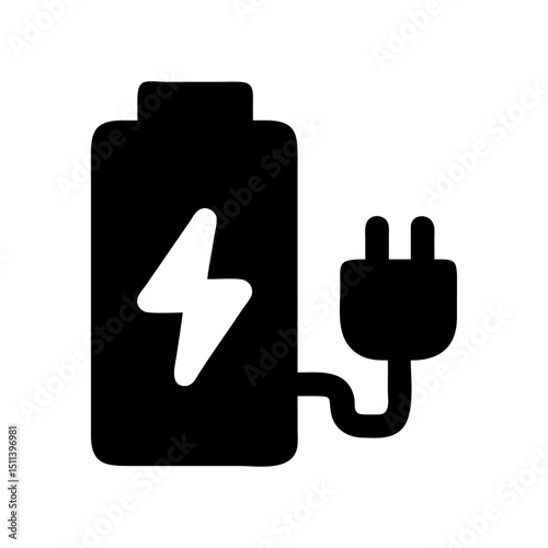 battery charging eco vector icon

