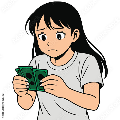 Counting Every Money: A Girl Lost in Thought Generative AI