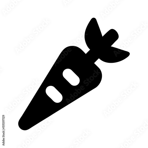 carrot silhouette vegetable icon design
