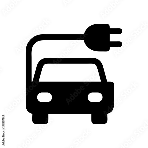 electric car icon eco-friendly transport

