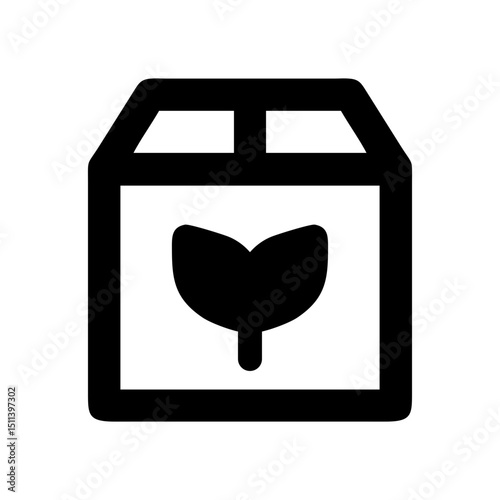 eco packaging sustainable box icon
