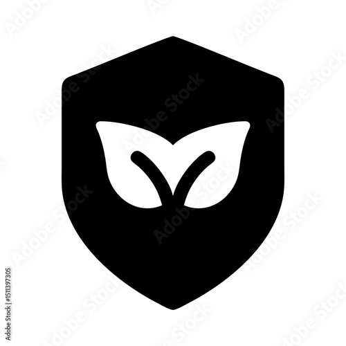 eco shield sustainability protection icon
