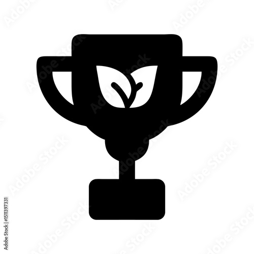 eco trophy sustainability award icon
