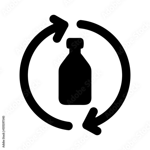recycled glass container icon
