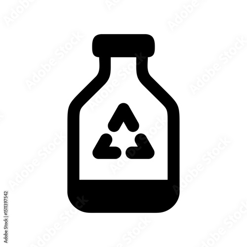 glass bottle recycle icon
