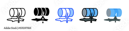 Spill Icon Collection With Multiple Styles