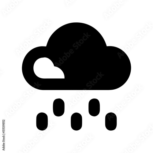 rainy weather cloud icon
