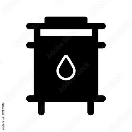 rainwater harvesting barrel icon
