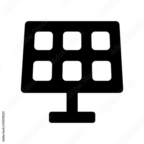 solar energy array icon sustainable power
