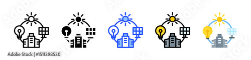 Eco System Icon Collection With Multiple Styles