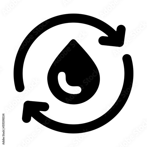 water cycle conservation icon
