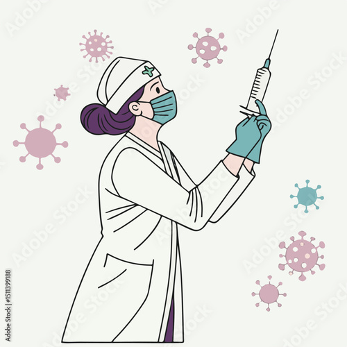 Doctor speaking confidently with expressive gestures, symbolizing healthcare education, patient interaction, and trust. Ideal for medical content and informative illustrations.