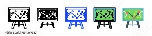 Tactics Icon Collection With Multiple Styles