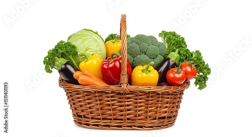 Vibrant Vegetable Basket  A Fresh  Rustic Still Life